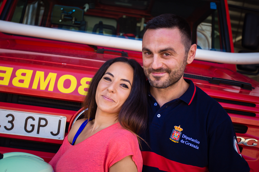 Preboda en parque de bomberos. DobleEnfoque